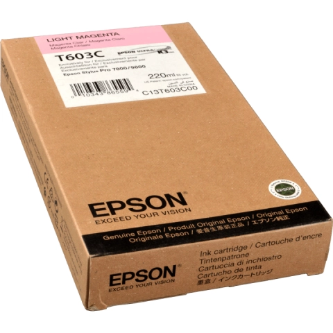 Tusz Epson T603C Light Magenta do drukarek Epson (Oryginalny) [220 ml]